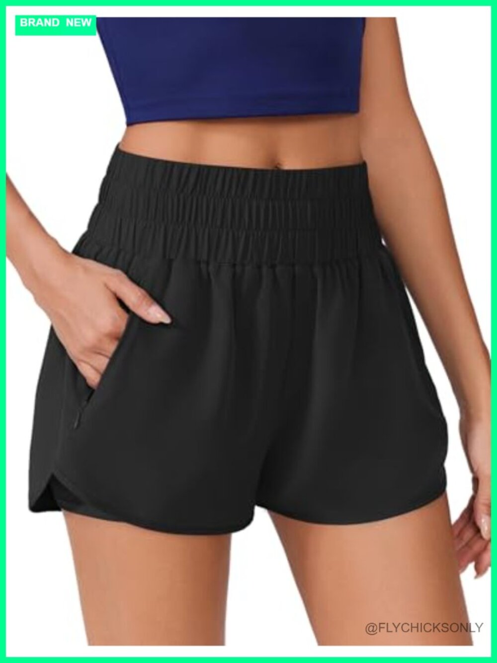 2 in 1 High Waisted Running Shorts Quick Dry Zipper Pockets